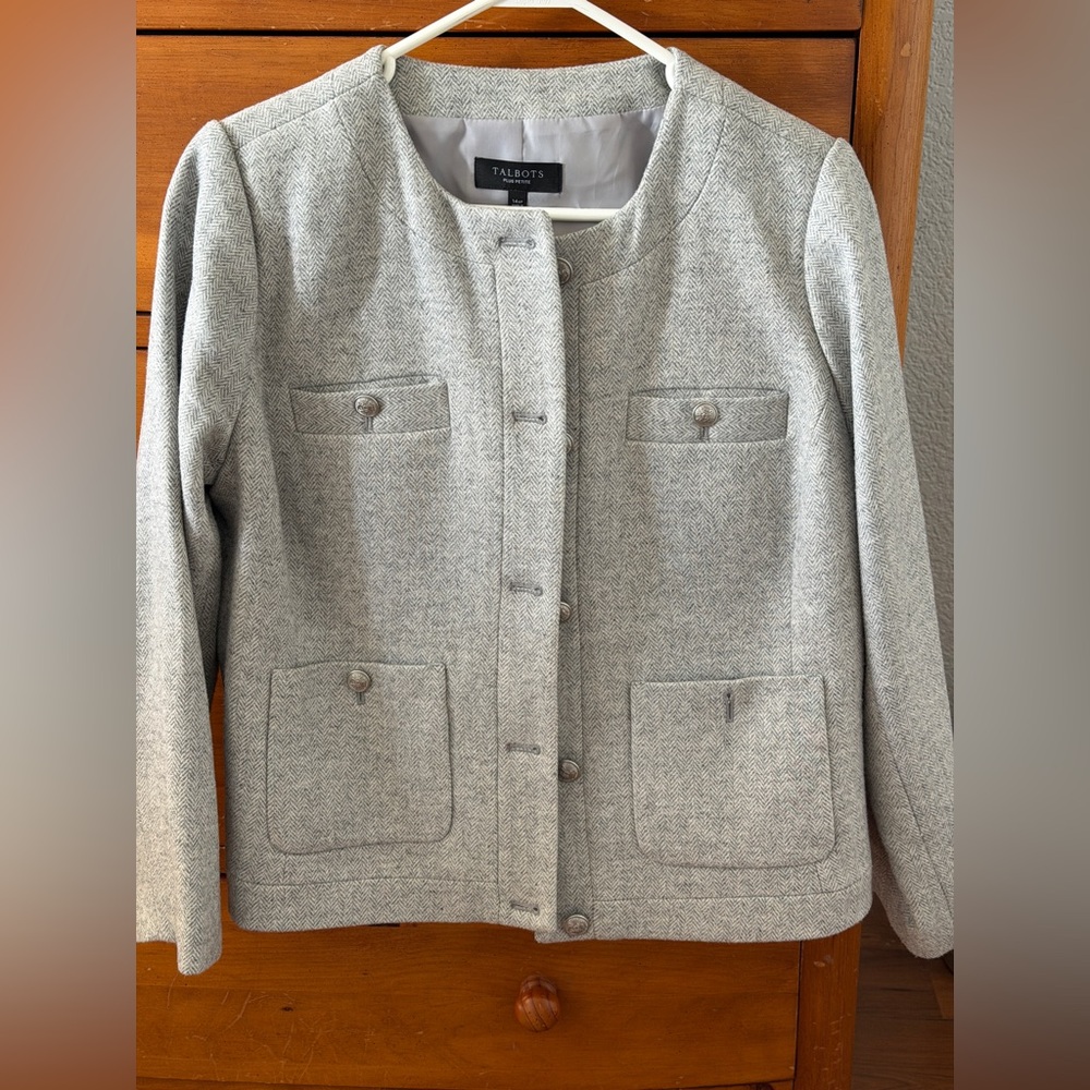 Talbots Women's Light Gray Blazer